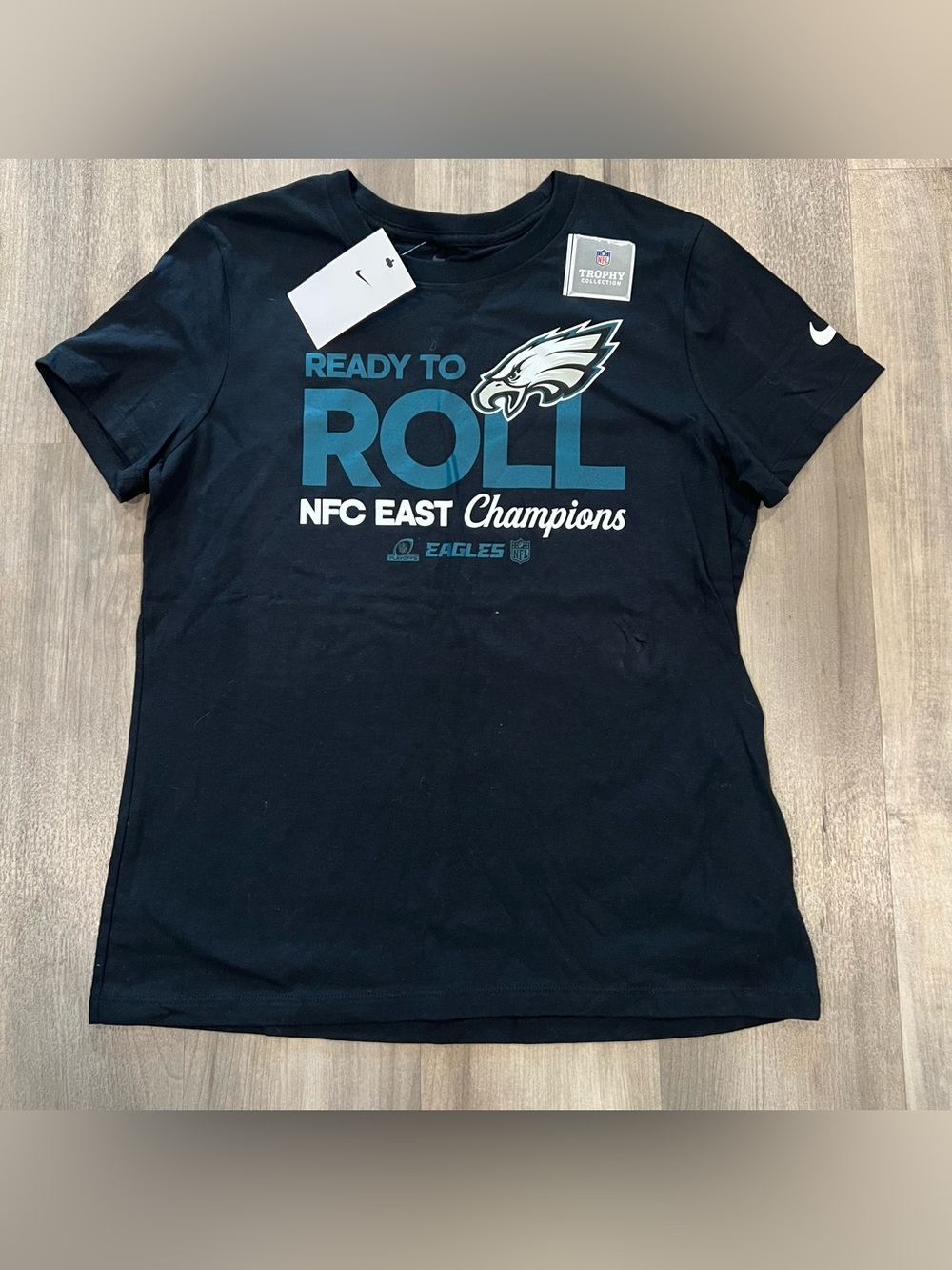 Nike Philadelphia Eagles NFC Champions T-Shirt Size Womens Large Black NWT